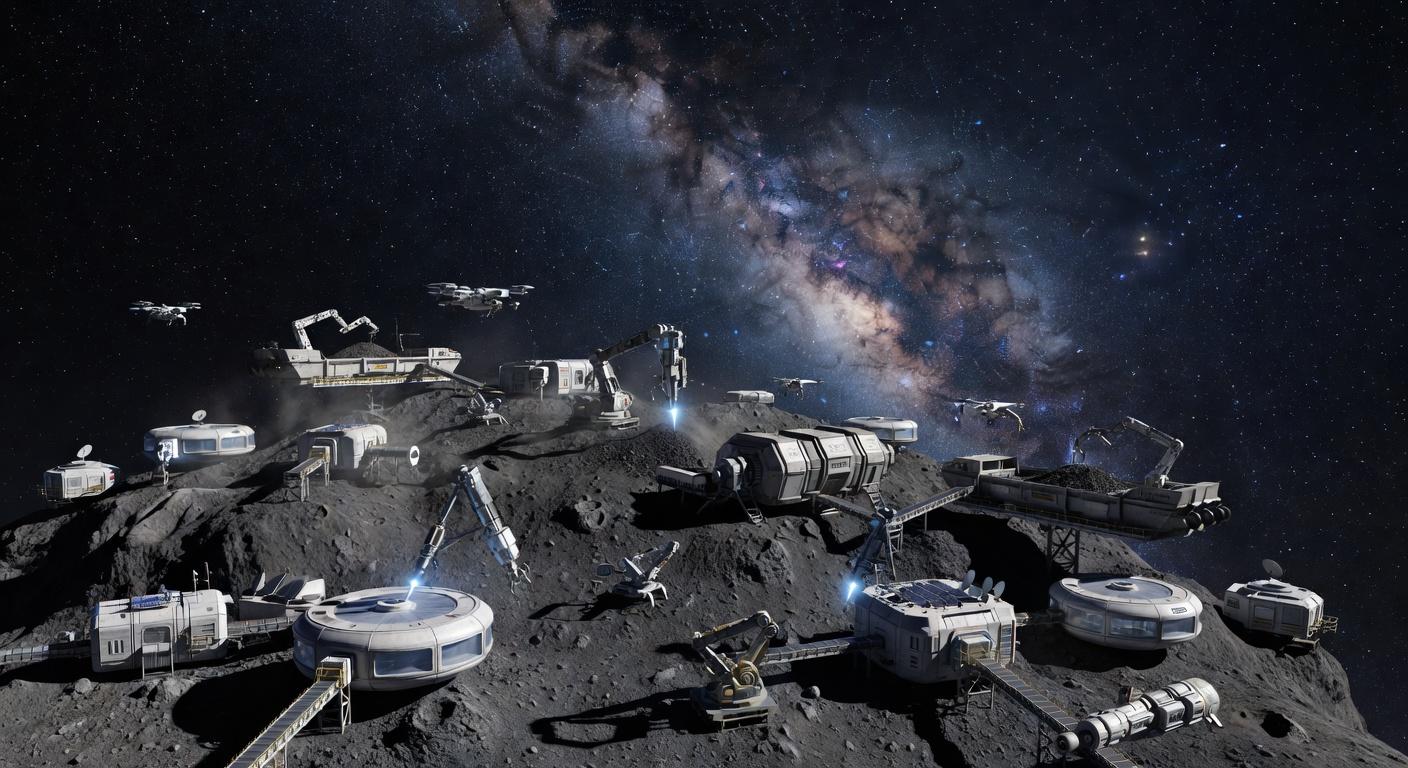 Asteroid Mining Swarm 2090s