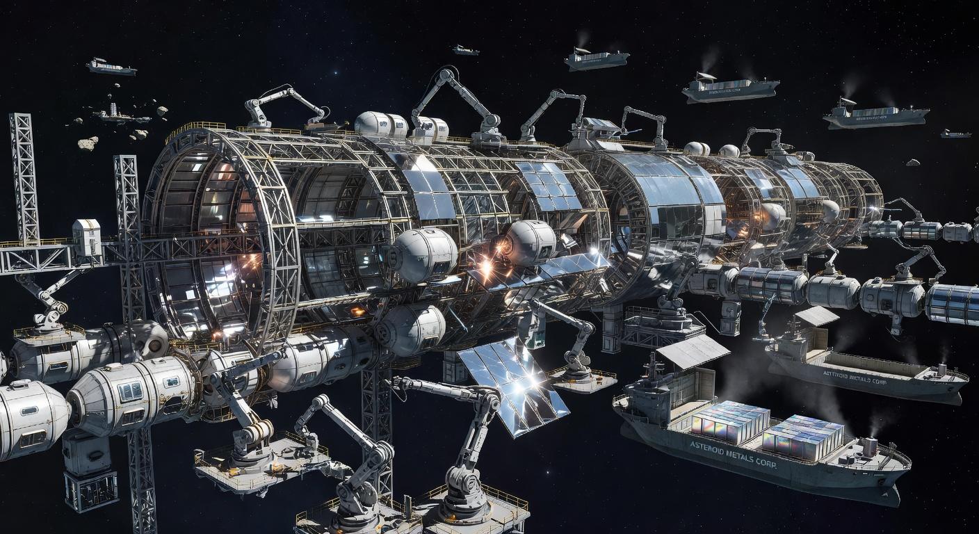 O'Neill Assembly from Asteroid Materials