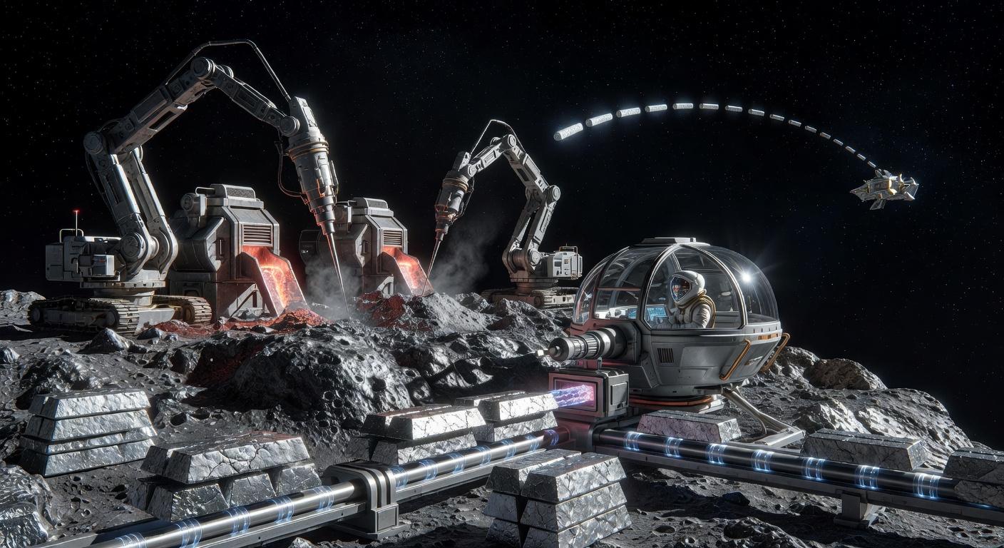 Automated Metallic Asteroid Mining